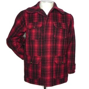 Vintage 60s Woolrich Heavy Wool Hunting Coat Sz 42